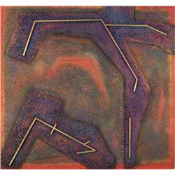 Warren Wolf, 7-25-99-4, Oil and Marble Dust Painting