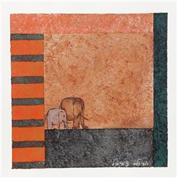 Ariela Tsvibel, Elephants 2, Silkscreen