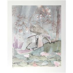 Anton Toni Krajnc, Swan , Lithograph