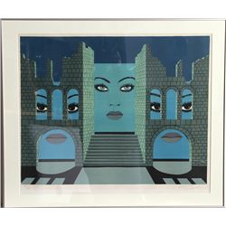 Felix Labisse, Three Faces, Lithograph