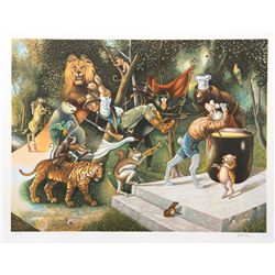 Israel Rubinstein, The Hunters, Serigraph