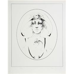 Ramon Santiago, Swan Portrait, Lithograph