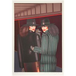 Shimon Okshteyn, La Couple, Serigraph