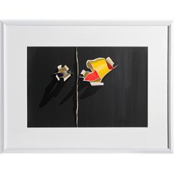 Burhan Cahit Dogancay, Blowing Smoke from the Ribbons Series, Watercolor