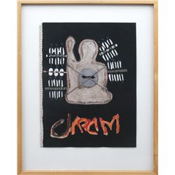 Stephen Cruise, Talisman Found Dream, Oil and collage Painting