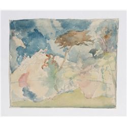 Eugen von Kahler, Landscape, Watercolor Painting
