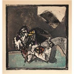 Jose Ortega, Kiss, Aquatint Etching with Carborundum