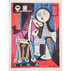 Pablo Picasso, Enfant avec Cheval a Toulettes, Lithograph