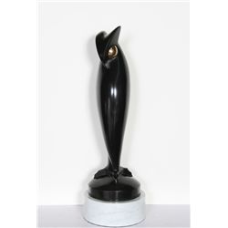 Constantin Antonovici, Sleeping Owl, Bronze Sculpture