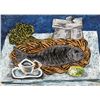 Image 1 : Laurent Marcel Salinas, Fish Dinner, Gouache Painting