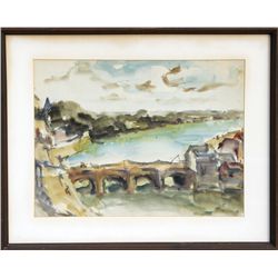Willy Rieser, Swiss Landscape, Watercolor