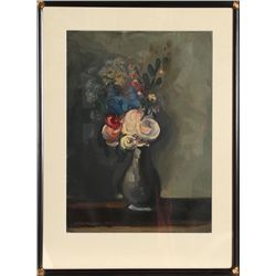 Maurice Vlaminck, Bouquet, Lithograph with Embossing