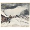 Image 1 : Maurice Vlaminck, Village in the Snow, Aquatint Etching