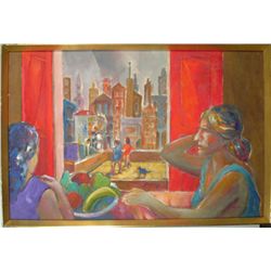 Benjamin Silva, Red Window, Painting