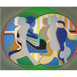 Arnold Belkin, Mirror Image Green, Painting