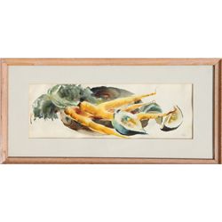 Eve Nethercott, Still Life with Carrots, Watercolor Painting