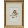 Image 1 : Raphael Soyer, Seated Woman, Ink and Watercolor