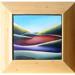 Alan Herman, Red Valley, Oil Painting