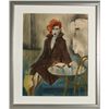 Image 1 : Marshall Goodman, Red-Haired Woman in Cafe, Watercolor