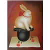 Image 1 : Igor Galanin, Rabbit in Hat, Serigraph