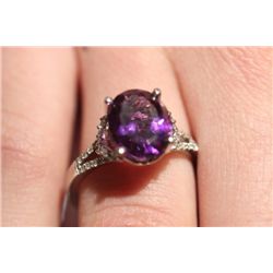 *Amethyst and Diamond Ring