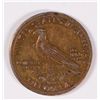 Image 2 : 1913 $5 INDIAN "PLAY MONEY" GAMING TOKEN BRASS PLATED LEAD
