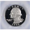 Image 2 : 1992-S WASHINGTON QUARTER SILVER PCGS PR70 DCAM
