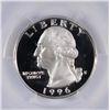 Image 2 : 1996-S SILVER WASHINGTON QUARTER PCGS PR70 DCAM