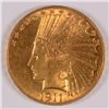 Image 1 : 1911 $10.00 INDIAN GOLD, MS-64 RARE!  NICE!!