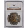Image 1 : 1883-O MORGAN SILVER DOLLAR, NGC MS-63  OBVERSE HAS WILD RAINBOW COLORS!! LOOK!!