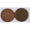Image 2 : 1846 AND 1856 LARGE CENTS, G/VG