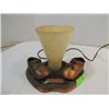 Image 1 : VINTAGE 1959 COPPER NIGHT LIGHT & BABY SHOES
