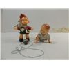 Image 1 : LOT 2 ANTIQUE CELLOID & PLASTIC BABY DOLLS: 1 WIND