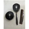 Image 1 : LOT 3 VINTAGE LE PIERRE VANITY SET: COMPAC POWDER