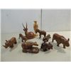 Image 1 : LOT 9 (8) HARDWOOD AFRICAN HAND CARVED ANIMALS &