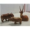 Image 2 : LOT 9 (8) HARDWOOD AFRICAN HAND CARVED ANIMALS &