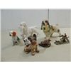 Image 1 : LOT 7 VINTAGE CAST IRON & CERAMIC DOGS: 1 CAST
