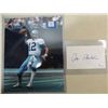 Image 1 : CUT SIGNATURE & FOOTBALL PHOTO ROGER STAUBACH COA