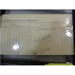 GEHRIG & RUTH CUT SIGNATURE AUTOGRAPH NO COA