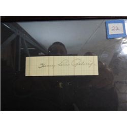 LOU GEHRIG CUT SIGNATURE AUTOGRAPH NO COA
