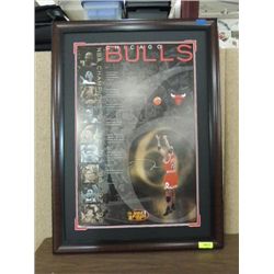 32X44 FRAMED BASKETBALL POSTER AUTOGRAPH JORDAN