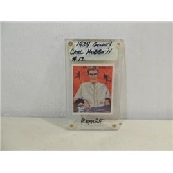 REPRINT 1934 GOUDEY #12 BASEBALL CARD CARL HUBBELL