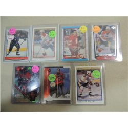 LOT 7 ASSORTED 1981-2001 HOCKEY ROOKIE CARDS