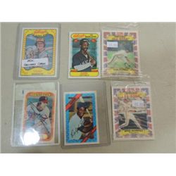 LOT 6 ASSORTED KELLOGGS 3-D BASEBALL PLAYER CARDS