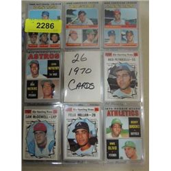 LOT 26 1970 TOPPS ASSORTED BASEBALL PLAYER CARDS