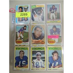 LOT 18 TOPPS 1972 TO 76 VIKINGS FOOTBALL CARDS