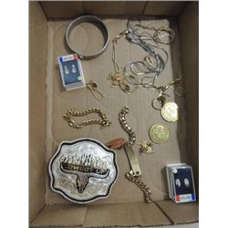 LOT 16 MENS & WOMENS JEWELRY: SILVER PLATED BELT