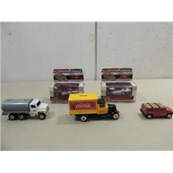 LOT 5 DIE CAST METAL TOY VEHICLES: COCA-COLA COIN