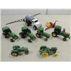 Image 1 : LOT 8 VINTAGE DIE CAST FARM EQUIP.: 6 JOHN DEERE,