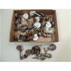 HUGE LOT OF VINTAGE FURNITURE CABINET CASTORS